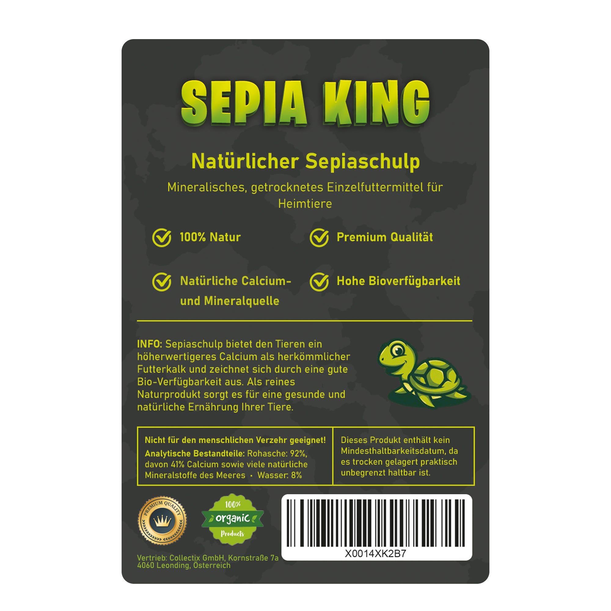 Sepia-King® XL ECO Box | 15-20cm Sepiaschalen - 250 Gramm