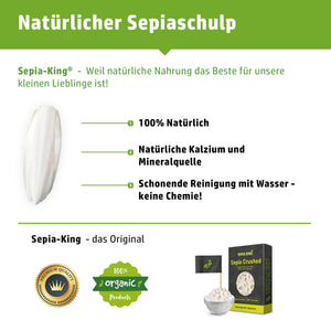 Sepia-King® Sepiaschalen Bruch in Premium Qualität - 100% Natürlich