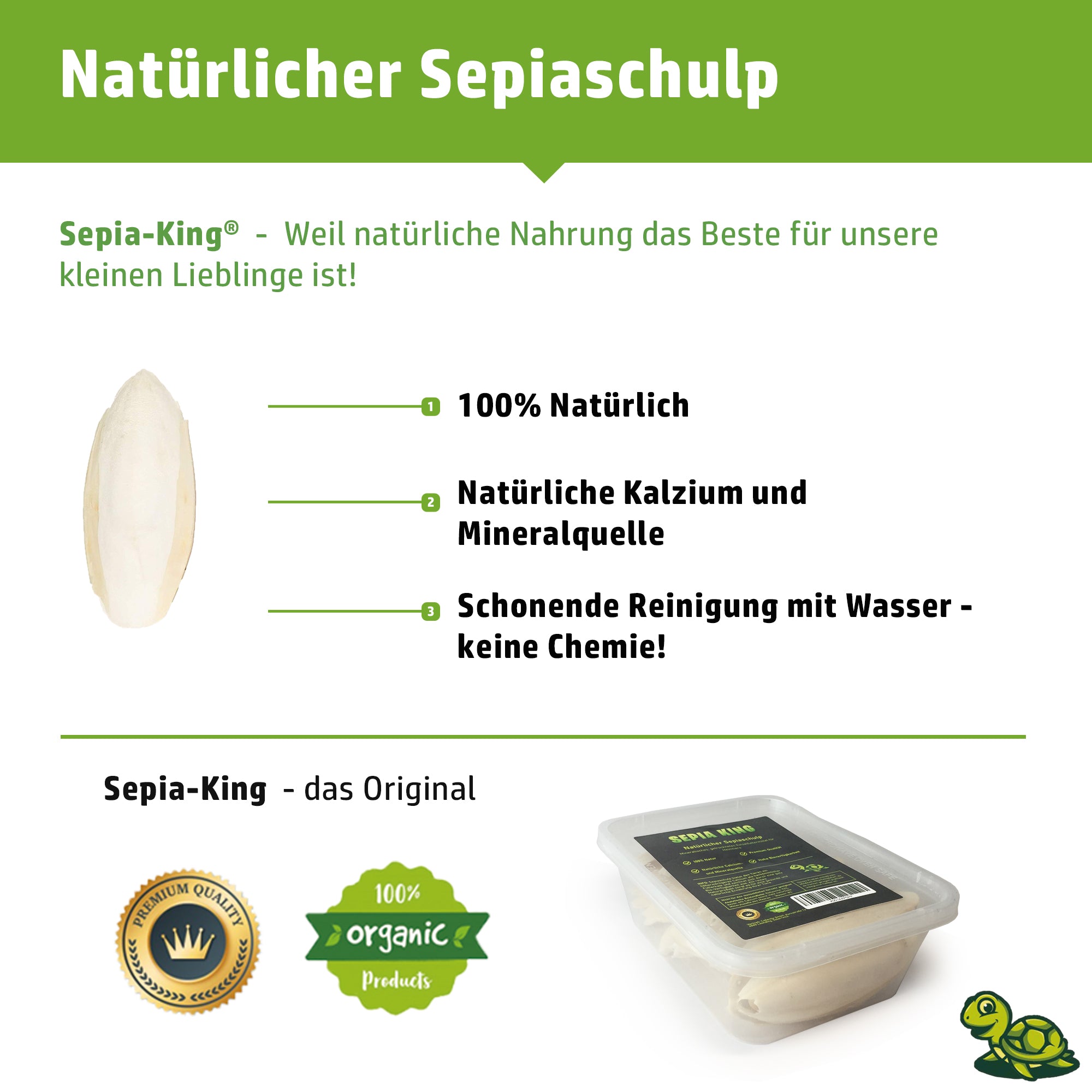 Sepia-King® XL Box | 250g 10-17cm Sepiaschalen stabile Aufbewahrungsbox